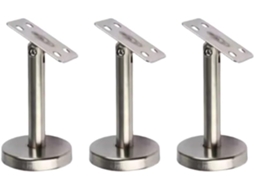 Conjunto De 2 Suportes Corrimão Ajustáveis Aço Inoxidável 304, Suporte Coluna Vertical Para