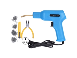 Máquina De Reparación De Plástico Automotriz 50w Hot Stapler Para Parachoques Coche Kit De Soldadura Con 4 Tipo Clavos Uk 220-240v Azul