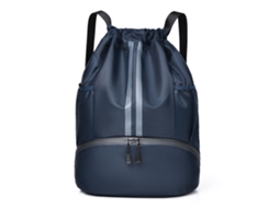 Mochila (azul-escura), Bolsa Para Basquete Com Compartimentos Para Itens Secos E Molhados, Bolsa Para Guardar Sapatos.