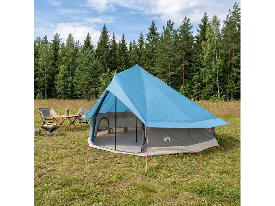 Vidaxl Barraca Tipi Azul 700 X 700 X 395 Cm Poliéster E Aço