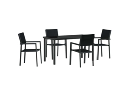 Conjunto de Jantar para Jardim 5 Pcs Preto Aço Revestido a Pó MAISON EXCLUSIVE
