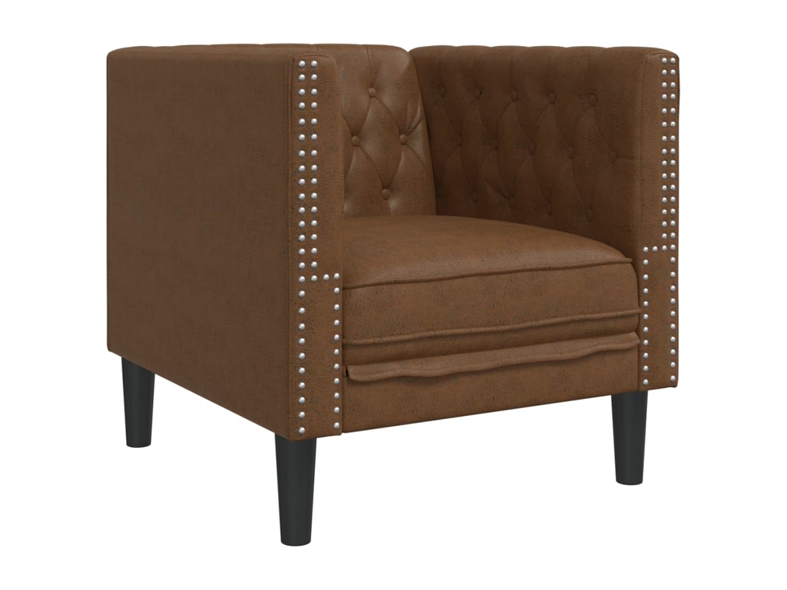 Chesterfield Sofa Chair, Chesterfield Sofa Chairs Vidaxl Marrom Couro Artificial (n/a)