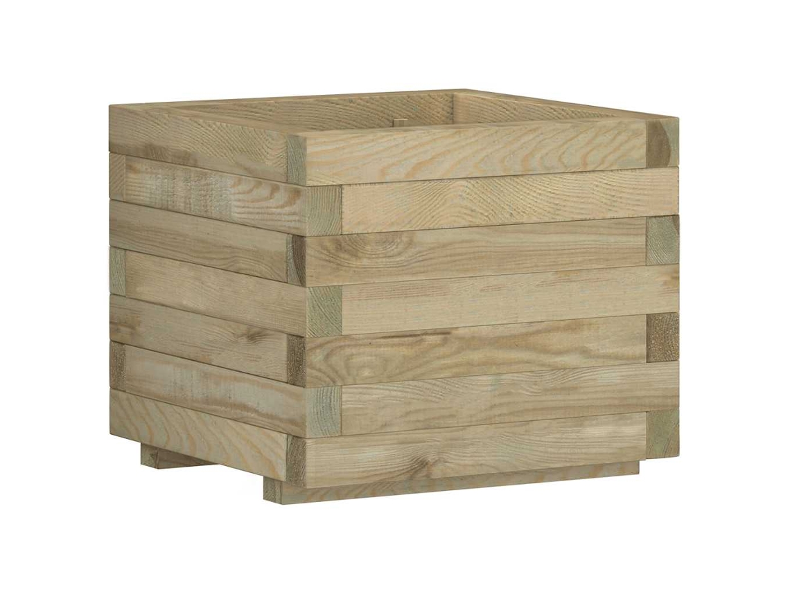 Vidaxl Vaso/floreira Quadrado 50x50x40 Cm Madeira