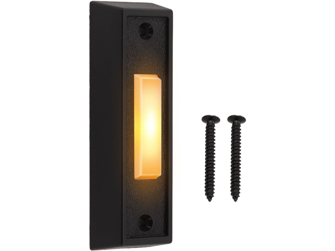 Campainha Com Fio E Iluminação, Campainha De Parede Com Indicador Led Visibilidade Em Ambientes Pouca Luz, Fácil