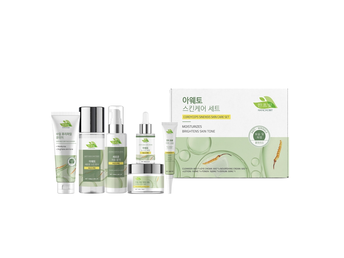 Kit Skincare com Cordyceps para Cuidado Diário da Pele do Rosto LAXISCREED