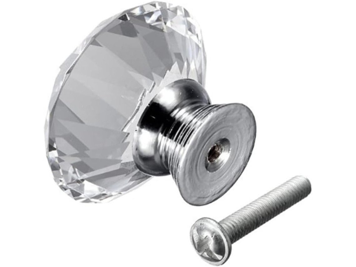 Osaladi Conjunto De 10-puxadores Elegantes Em Liga Zinco Com Acabamento Cristal Para Armários Cozinha E Gavetas Guarda