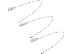 Conjunto De 3 Correntes Metal Branco Para Ventilador Teto Com