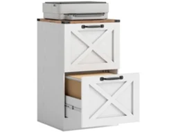 ARQUIVADOR com 2 gavetas com trilho suspenso para A4 e Carta 40x40x71cm branco | S/MARCA