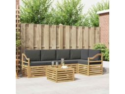 Vidaxl Conjunto De Sofás Para Exterior 6 Pcs Branco E Antracite