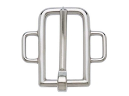 Colar Fivela Dois Laços Prateado 78 X 30 Mmhispano Hipica