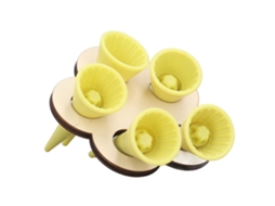 Laxiscreed Copo Abeja Com Suporte De Madeira Para 5 Copos, Design Elegante E Funcional