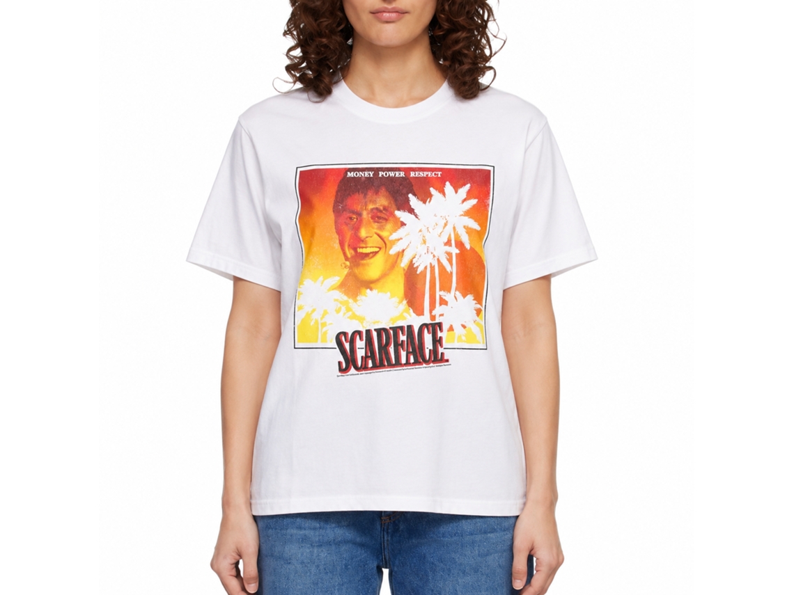 Rockinstone Scarface Movie Sunset White Adult T-shirt Size:xxxl