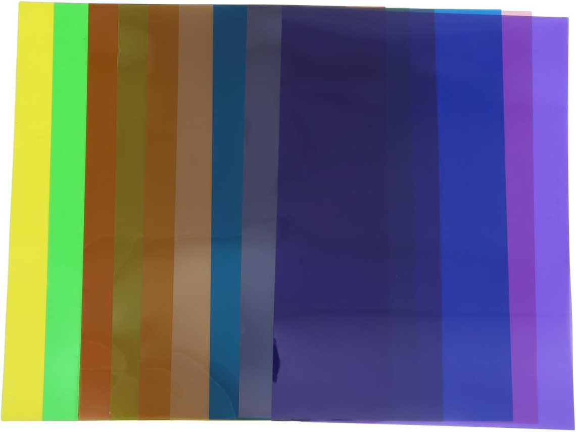 Lote De 9 Folhas De Celofane De Pvc Transparente E Colorido, Duráveis E Fáceis De Usar, Para Projetos Diy.