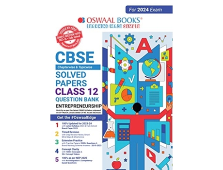 Livro Oswaal CBSE Class 12 Entrepreneurship Question Bank 2023-24 Book de Oswaal Editorial Board (Inglês)