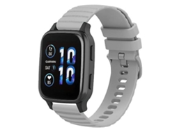 Pulseira Garmin Forerunner Sq2 Music 20mm Com De Couro Cinza