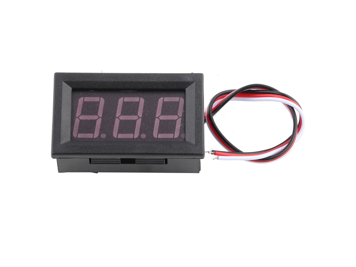 Yuru voltímetro Digital Led 3 Fios com Proteção Contra Inversão Dc0 100v Painel de Medição de Tensão Vermelho