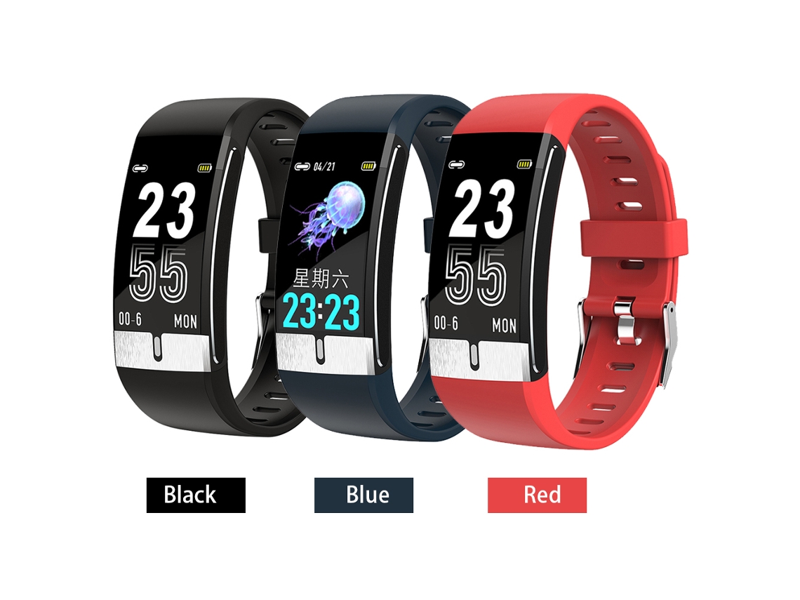 Relógio Fitness Inteligente E66 Tela Colorida 1.08 Polegadas Monitoramento Ecg Ip68