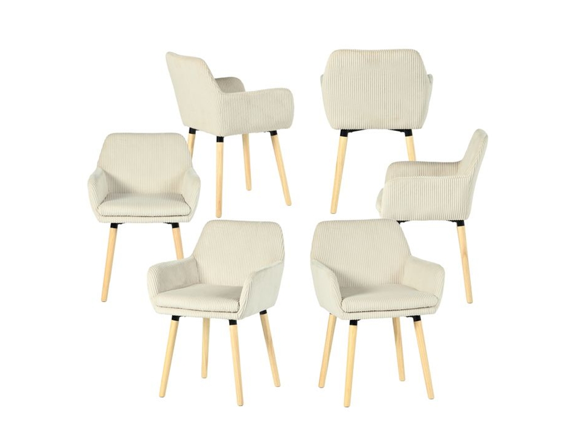 Conjunto de 4 Cadeiras de Jantar Estilo Escandinavo MEUBLES COSY
