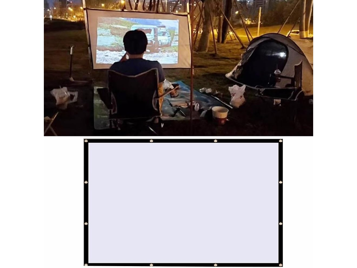 Tela de Projeção 60" 16:9, para Uso Doméstico e Externo