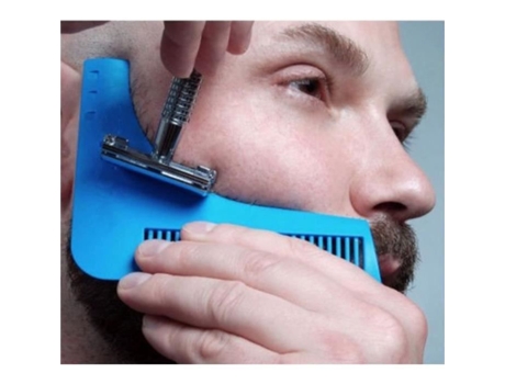 Ferramenta De Barbear Profissional Para Barba Com Linhas Perfeitas E Simetria Em Forma De Pente Azul Vinus