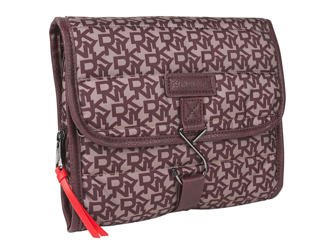 DKNY DKNY-363 Signature Puffer Mala de Toilette de Viagem para Mulher Roxo