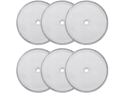 Pacote Com 6 Filtros De Reposição Para Cafeteiras Francesas. Reutilizáveis ​​para Máquinas Café Expresso Universais 1000 Ml / 34 Oz 8 Xícara