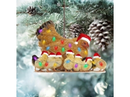 Enfeite De Natal De Frango Recortado Digitalmente, Decorações Inovadoras Para Árvores De Natal Olysi Shop (1 Peça)