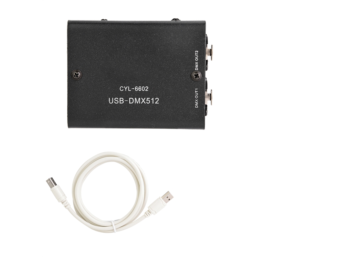 Controlador de iluminação de palco USB para 512 Canais DMX (512 Canais, Plug and Play)