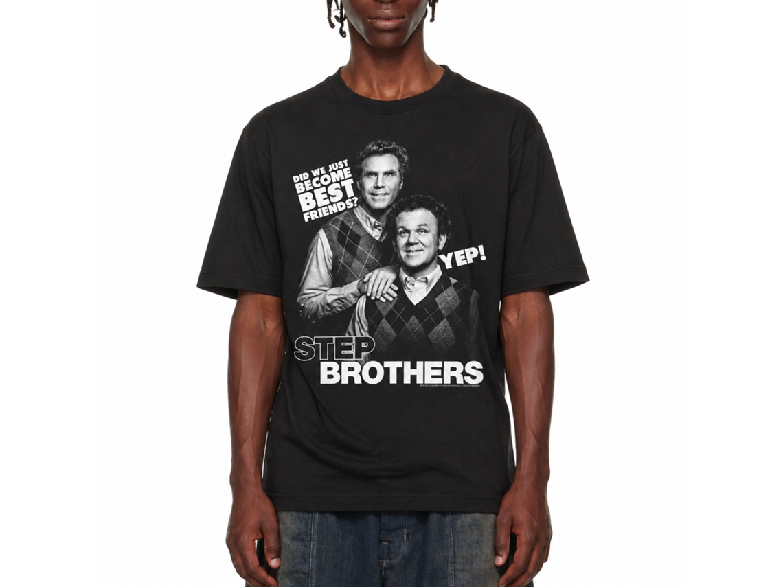 Rockinstone Step Brothers Movie Best Friends Quote Black Adult T-shirt Size:l
