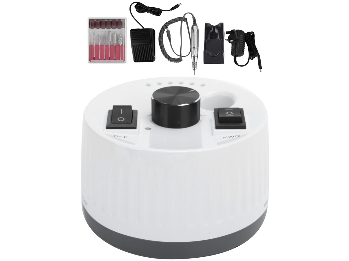 Lixadeira elétrica para unhas 30000rpm, ferramenta de polimento e reparo com brocas inclusas.