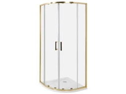 Cabine De Duche BELIANI Jukatan De Vidro De Segurança (temperado) Dourado 80x80x185