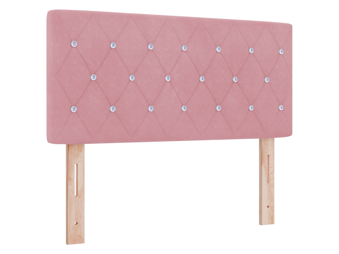 Cabeceira Baixa Contemporânea Em Rosa Vidaxl Rosa Madeira (100x40x7cm)