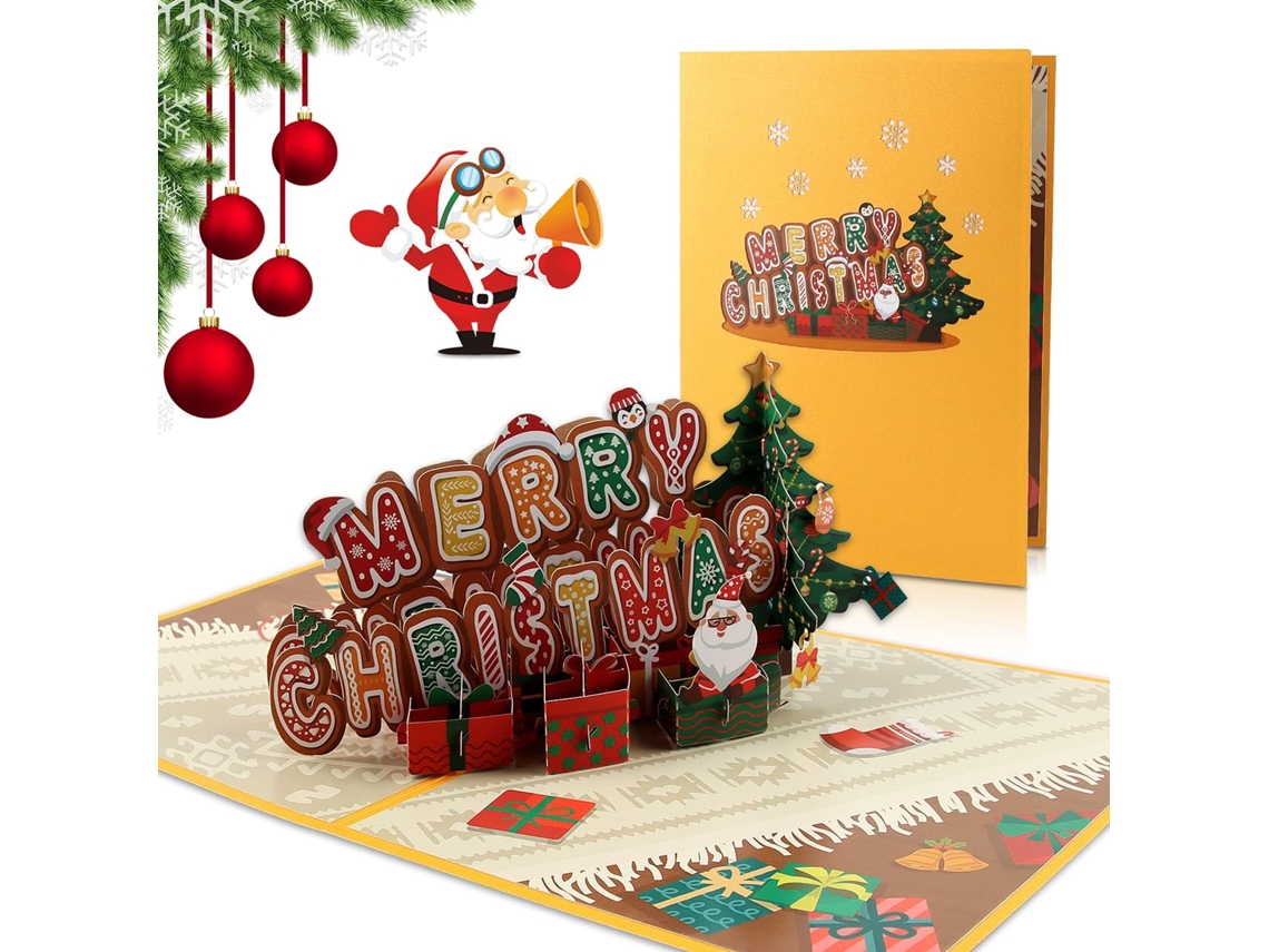 X Cartões De Felicitações Tridimensionais De Natal 3d, Cartões De Natal Aquaforge