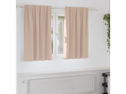 Vidaxl Cortinas Blackout Com Argolas 2 Unid. Cinzento-acastanhado