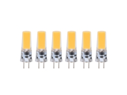 6pcs Lâmpada gy6.35 cob led 5w 500lm silicone luz quente para sala de estar | S/MARCA