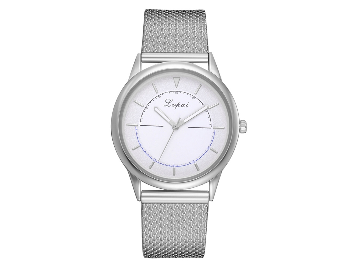 Relógio de Pulso Feminino Lvpai com Pulseira de Silicone Estilo Fashion Quartzo (prata)