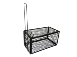 Armadilha para Ratos de Aço Inoxidável Gaiola Automática para Casa Escritório 28x15x15cm