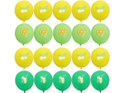 24 Balões Decorativos De Látex Com Estampa De Limão Havaiano, 30 Cm (12 Polegadas)