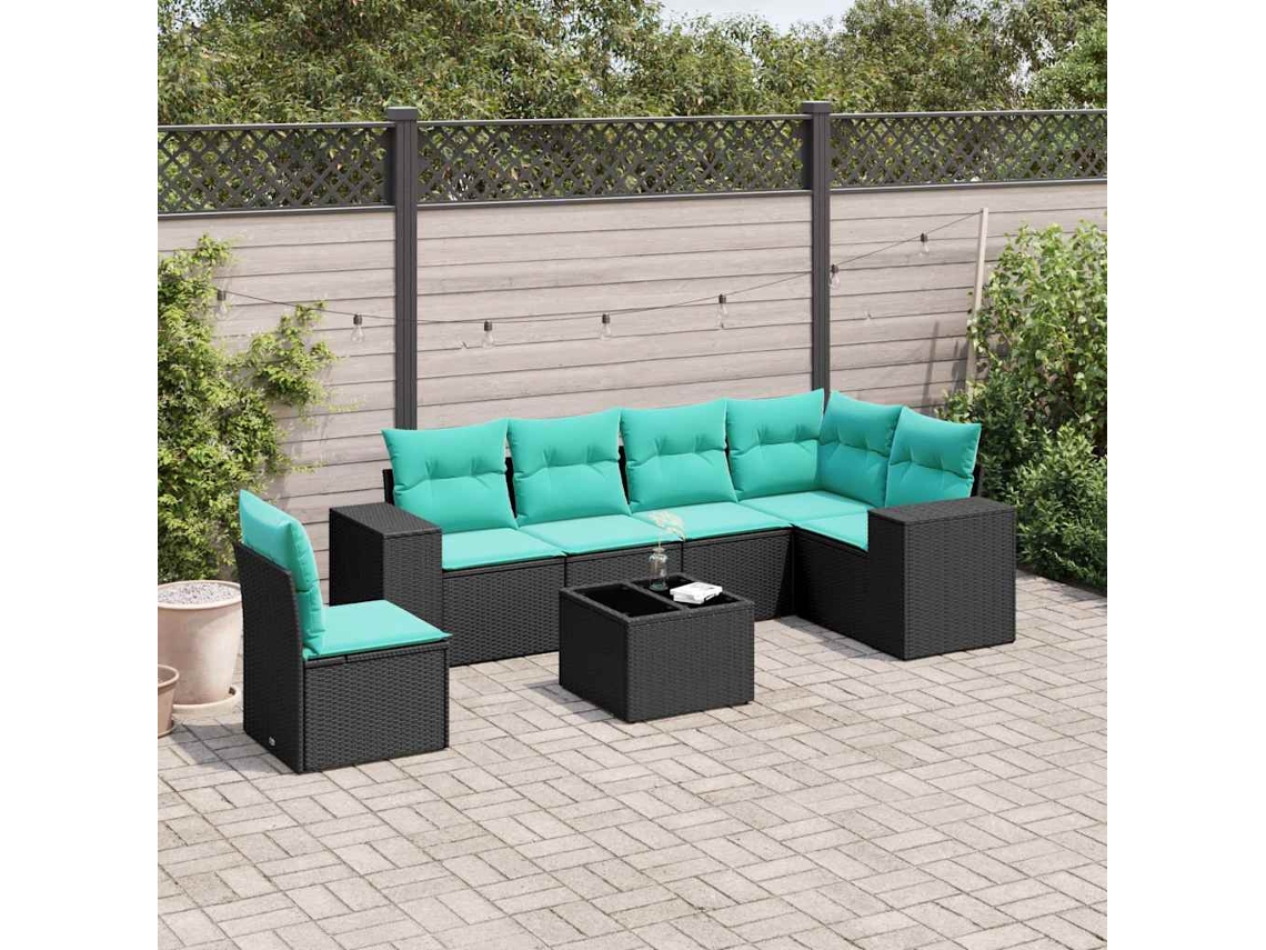 Conjunto de Jantar para Jardim com 7 Peças em Madeira de Acácia Maciça 150x200 cm VIDAXL