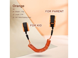 Pacote Com 2 Pulseiras Anti Perda Para Bebês De 2,5 M Com Rotação De 360 Graus, Confortável Para Bebês, Na Cor Laranja Brilvibera