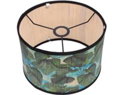 Acessório para Luminária de Cabeceira e de Teto em Bambu Vintage com Padrão de Tambor Verde. SFUSHOS