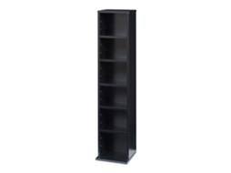 Prateleira Para Cd Tynset 6 Compartimentos 90x20x20cm Preto [en.casa]