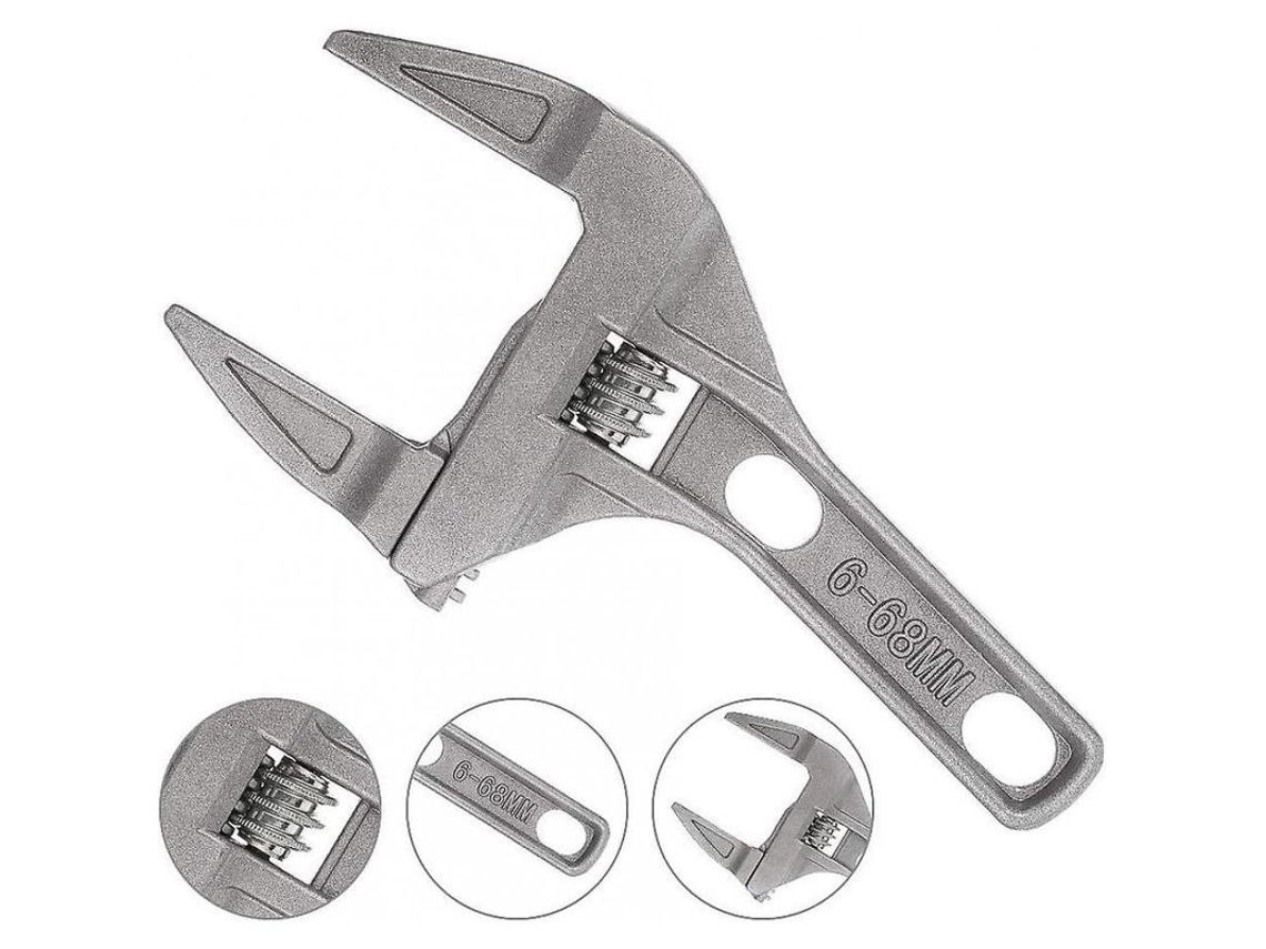 Chave ajustável LINJOU de alumínio 6-68mm, para encanamento e parafusos