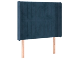 Headboard, Headboards Vidaxl Azul Veludo (83 X 16 X 118/128 Cm)