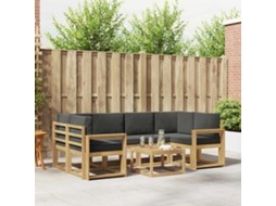 Vidaxl Conjunto De Sofás Para Exterior 7 Unid. Branco E Antracite