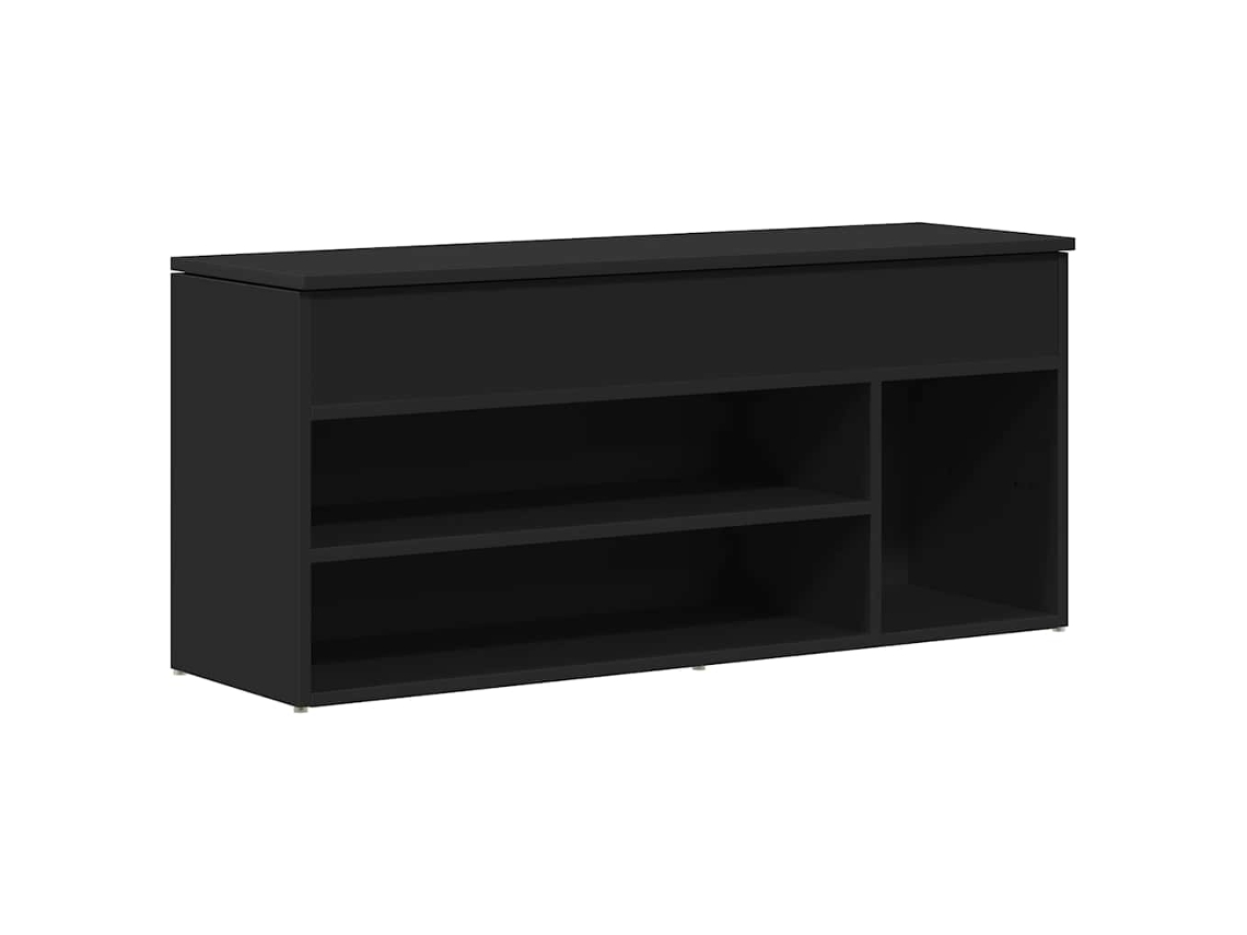 Banco Sapateira 102x30,5x45 cm Derivados da Madeira Preto MAISON EXCLUSIVE