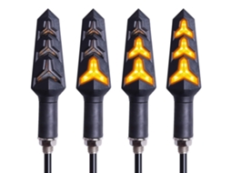 4pcs Indicadores De Moto Led 12v,pisca Luminoso Em Formato Y Para Motocicletas,scooters,quadriciclos E Cruisers Btforus