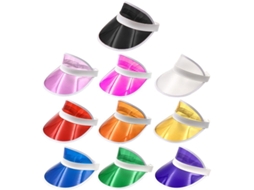 2026-10 Peças De Bonés Com Visor Transparente Ajustável Unissex Cor Doce Para Atividades Ao Ar Livre No Verão