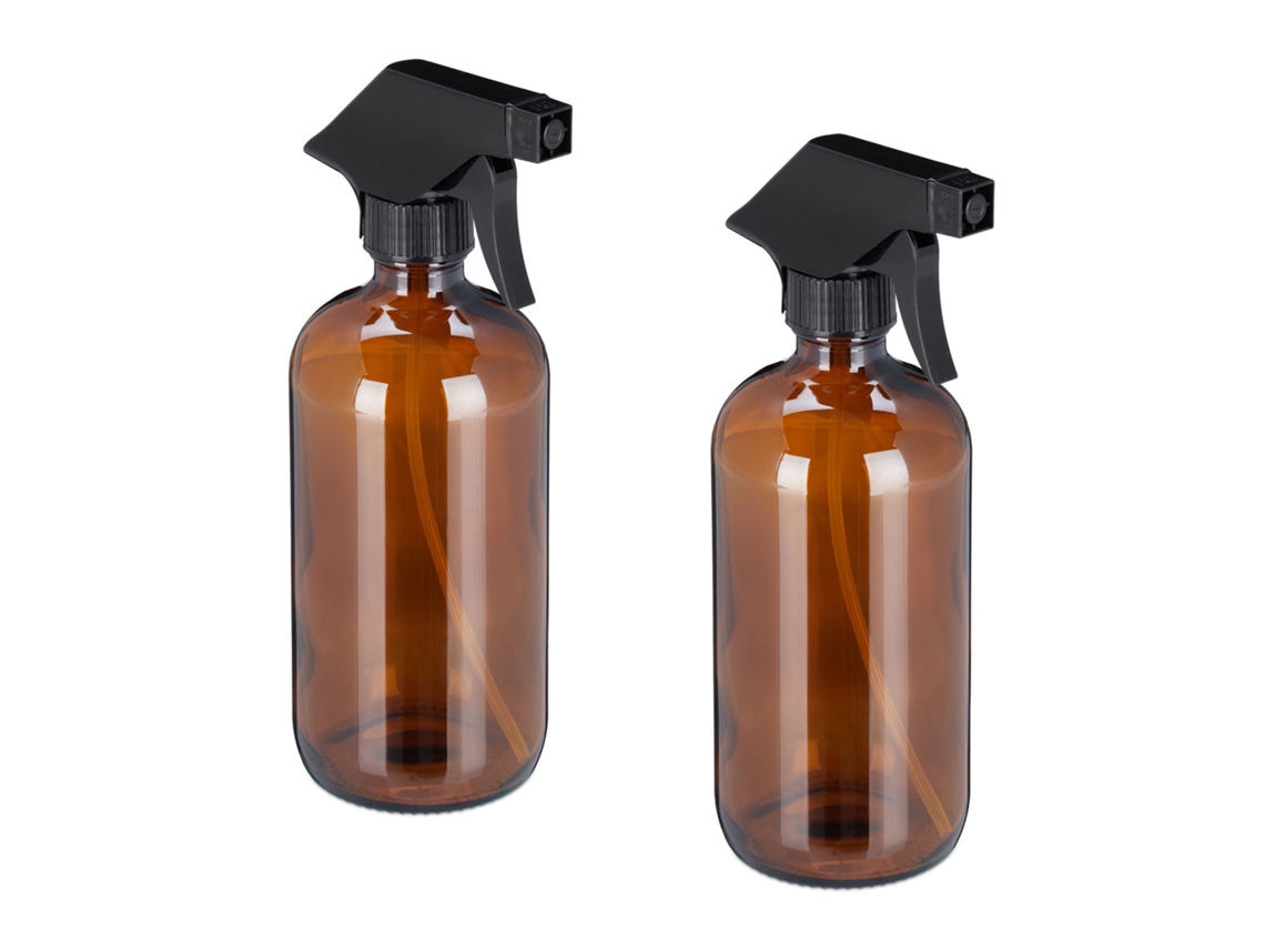 Frasco Spray De Vidro Marrom, Conjunto Com 2 Unidades