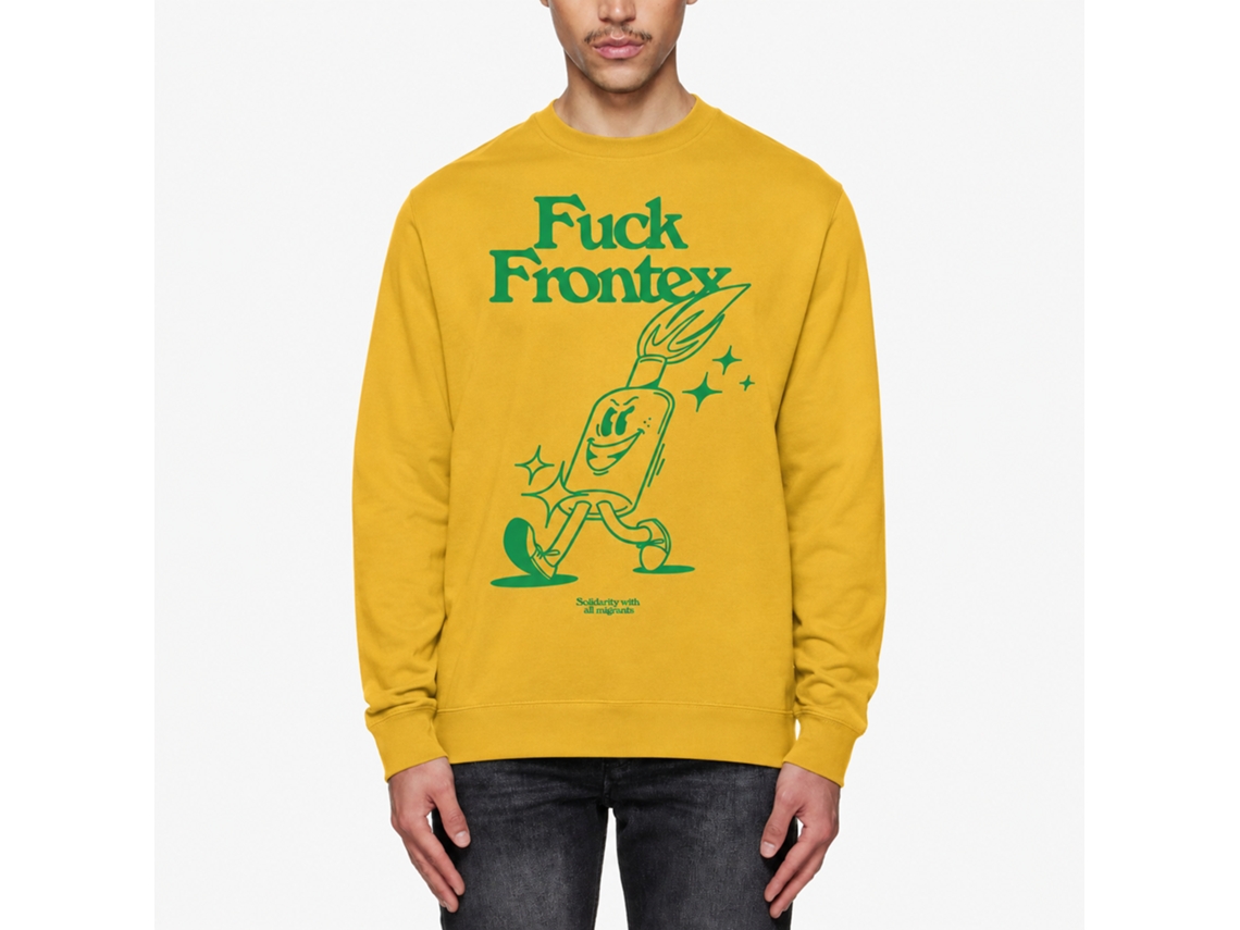 Rockinstone F*** Frontex Sweatshirtdouble-sided Print Unique Designer Style